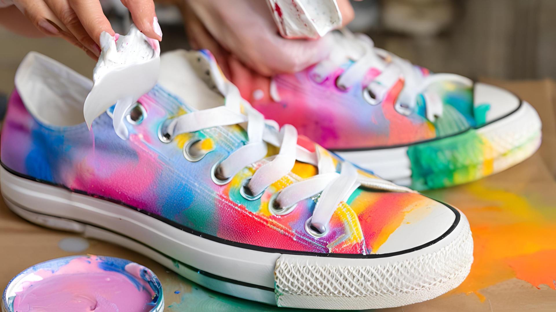 Como Pintar Tênis All Star com Tinta de Tecido: 5 Técnicas - Lavanderia Na Lata