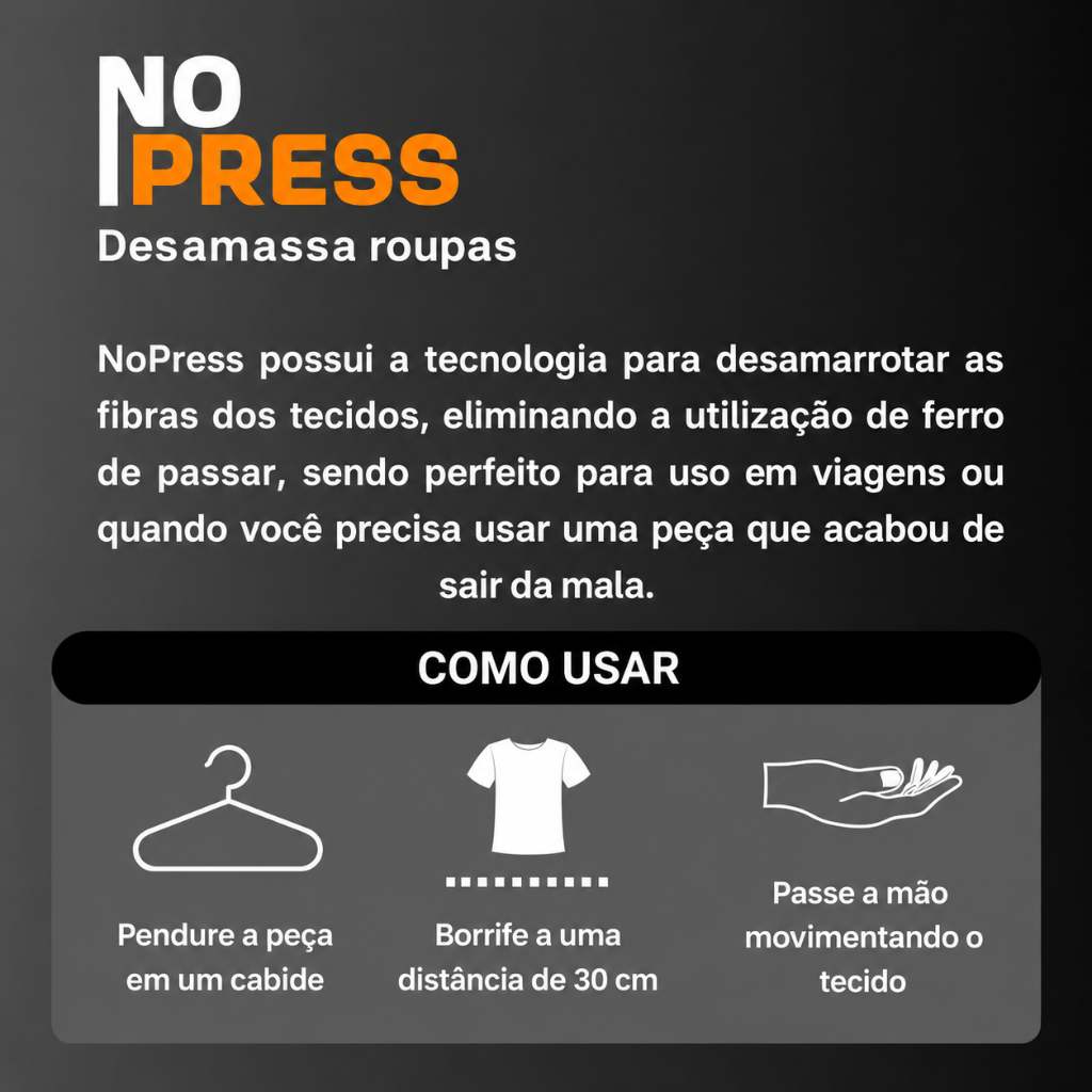 Desamassa Roupas Sem Passar - NoPress 500ml