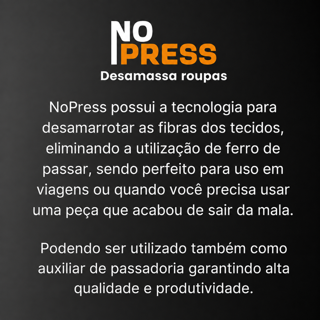 Desamassa Roupas Sem Passar - NoPress Aerossol 190Ml