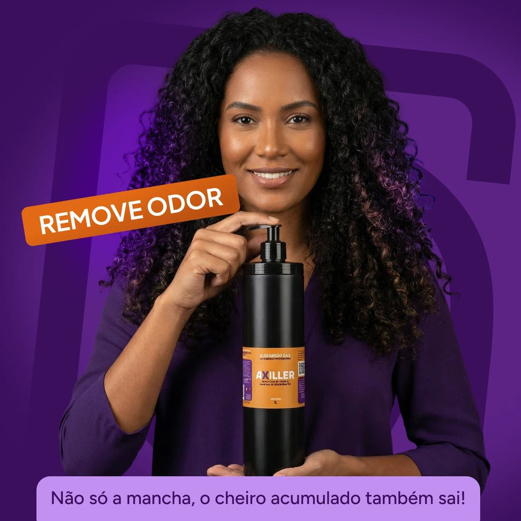 Axiller - Removedor de Odores e Manchas de Desodorante - 1L - Lavanderia Na Lata