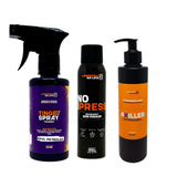 Kit Completo para Revitalização e Cuidado de Tecidos: TingeSpray, Axiller e NoPress