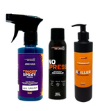 Kit Completo para Revitalização e Cuidado de Tecidos: TingeSpray, Axiller e NoPress