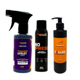 Kit Completo para Revitalização e Cuidado de Tecidos: TingeSpray, Axiller e NoPress