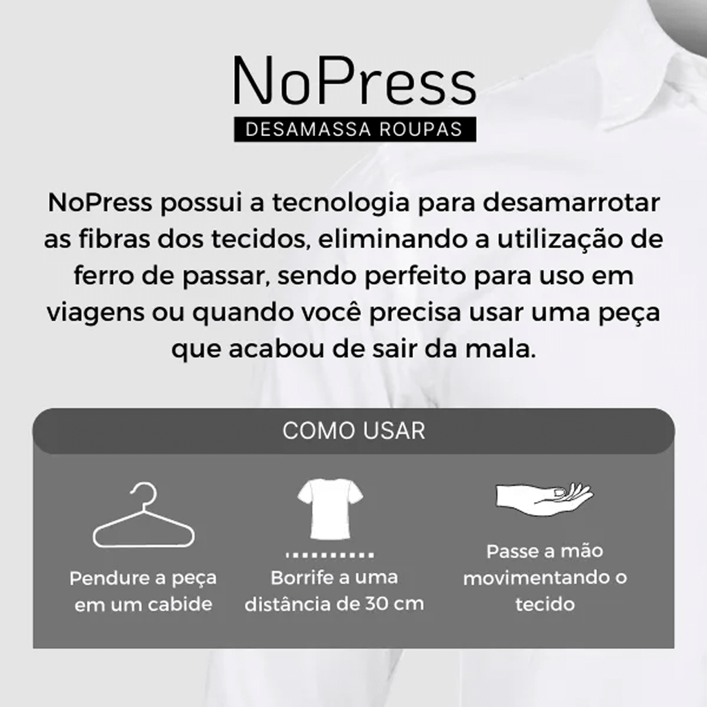 Desamassa Roupas Sem Passar - NoPress 500ml - Lavanderia Na Lata