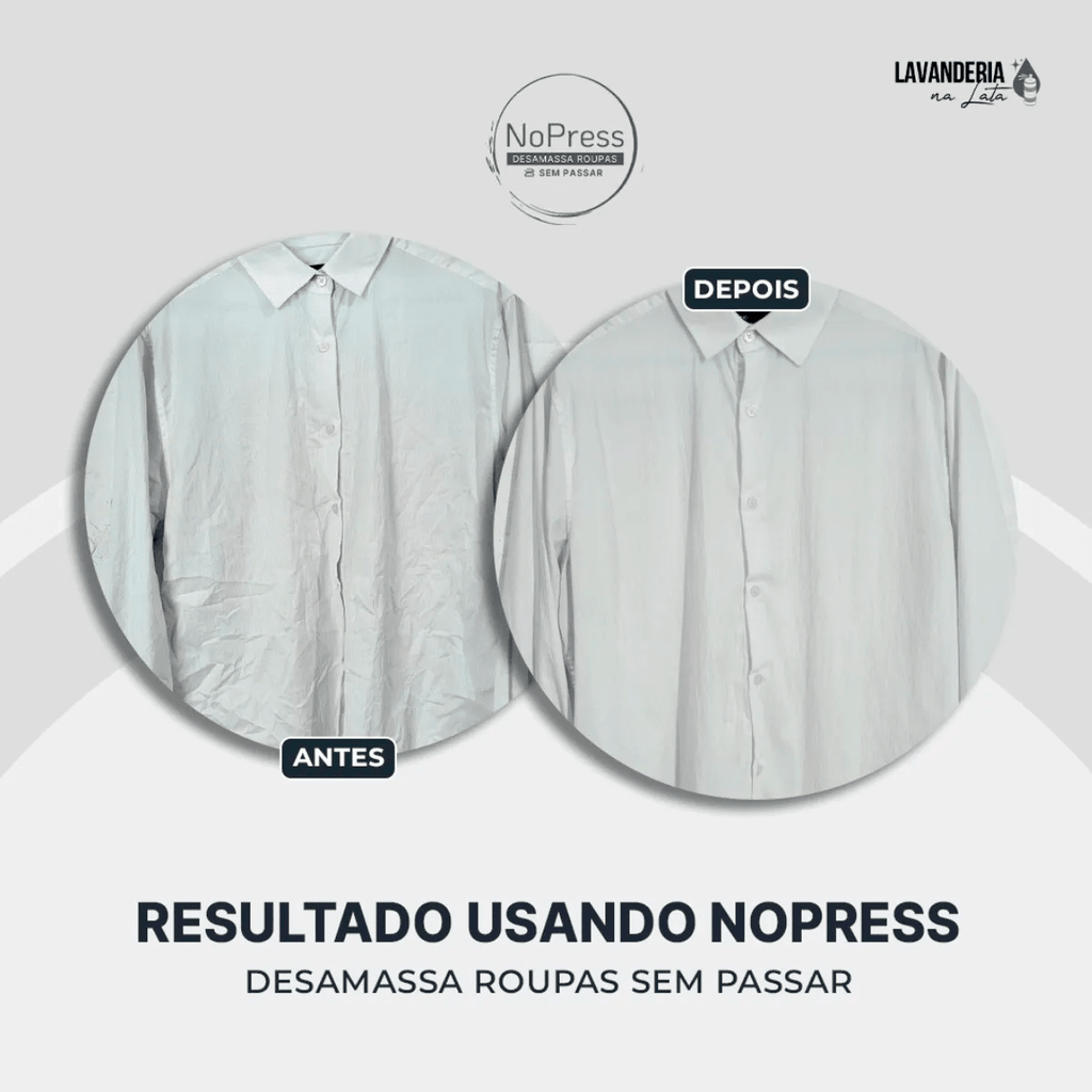 Desamassa Roupas Sem Passar - NoPress 500ml - Lavanderia Na Lata