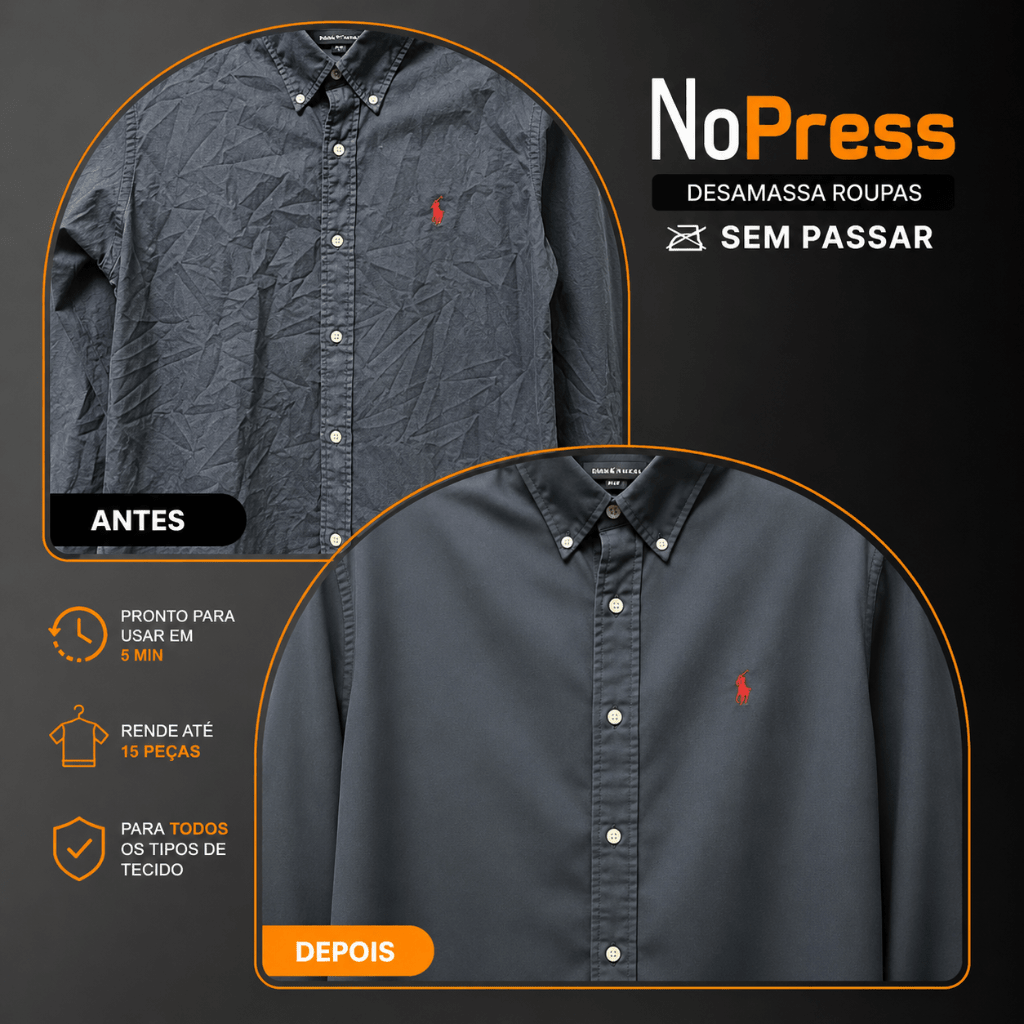 Desamassa Roupas Sem Passar - NoPress Aerossol 190Ml - Lavanderia Na Lata