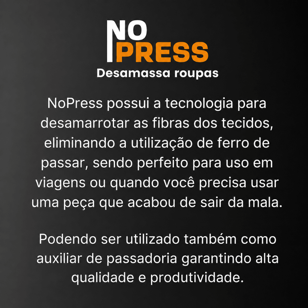 Desamassa Roupas Sem Passar - NoPress Spray 100ml - Lavanderia Na Lata