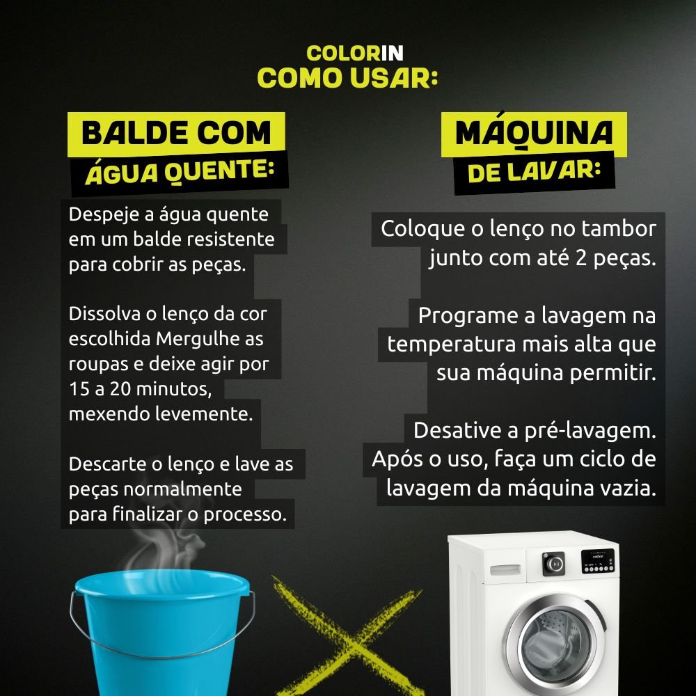 Kit 2 ColorIn – Lenços Renovadores de Cor - Lavanderia Na Lata