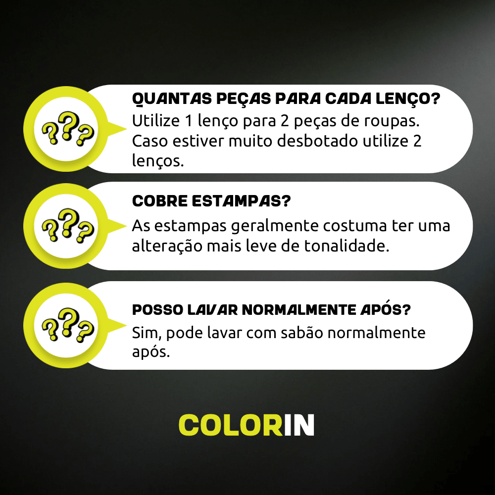 Kit 2 ColorIn – Lenços Renovadores de Cor - Lavanderia Na Lata