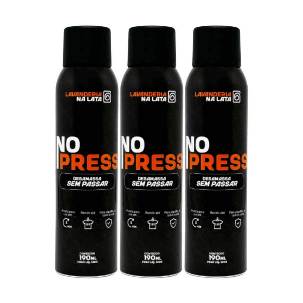 Kit 3 NoPress Aerossol 190Ml - Lavanderia Na Lata