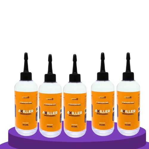 Kit 5 Axiller - Removedor de Odores e Manchas de Desodorante - 100ml - Lavanderia Na Lata