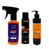 Kit Completo para Revitalização e Cuidado de Tecidos: TingeSpray, Axiller e NoPress