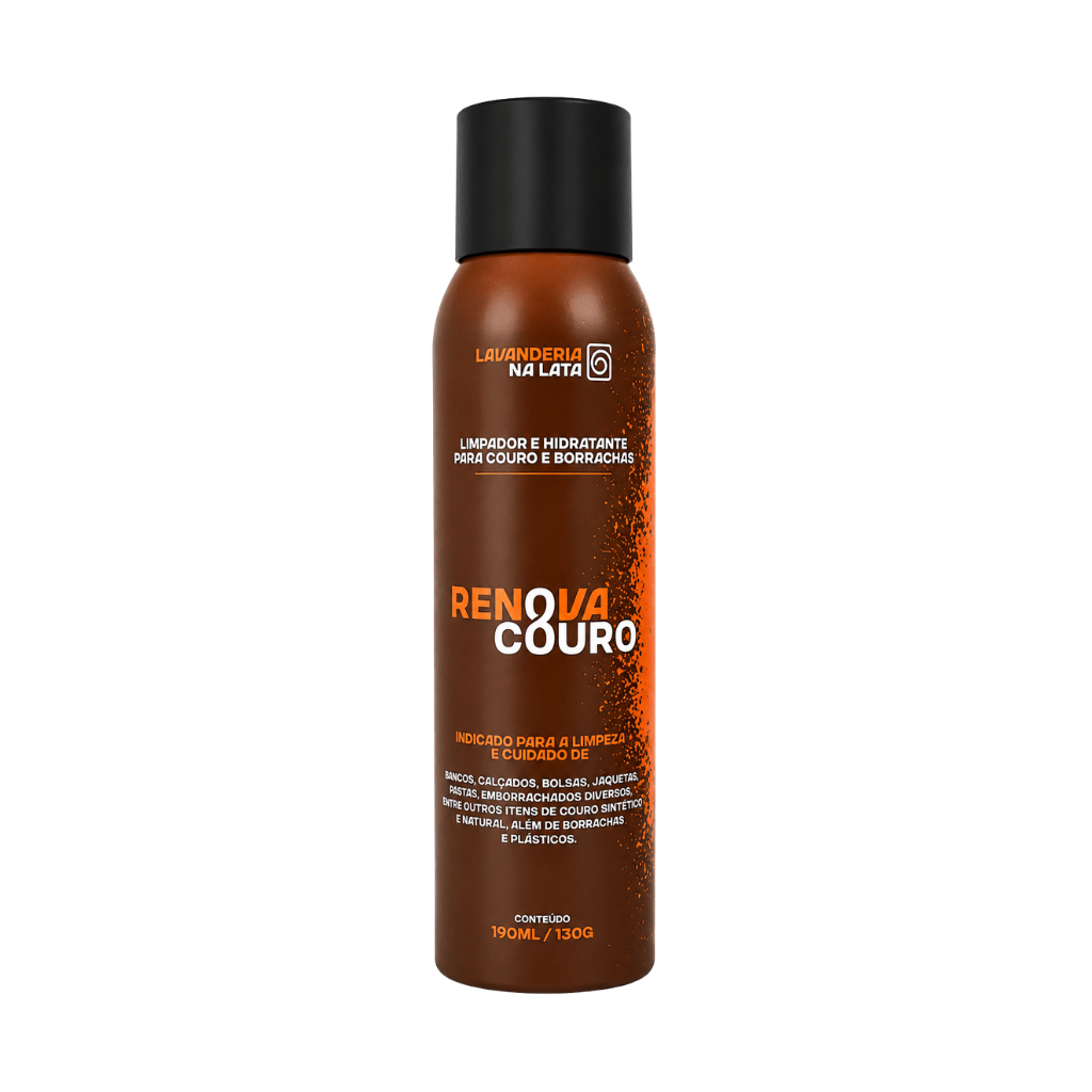 RenovaCouro 190ml - Limpador e Hidratante para Couro e Borrachas - Lavanderia Na Lata