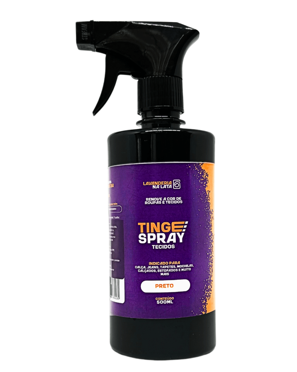 Tinta de Tecidos Roupas e Sofá - Tingespray Borrifador 500ml - Lavanderia Na Lata
