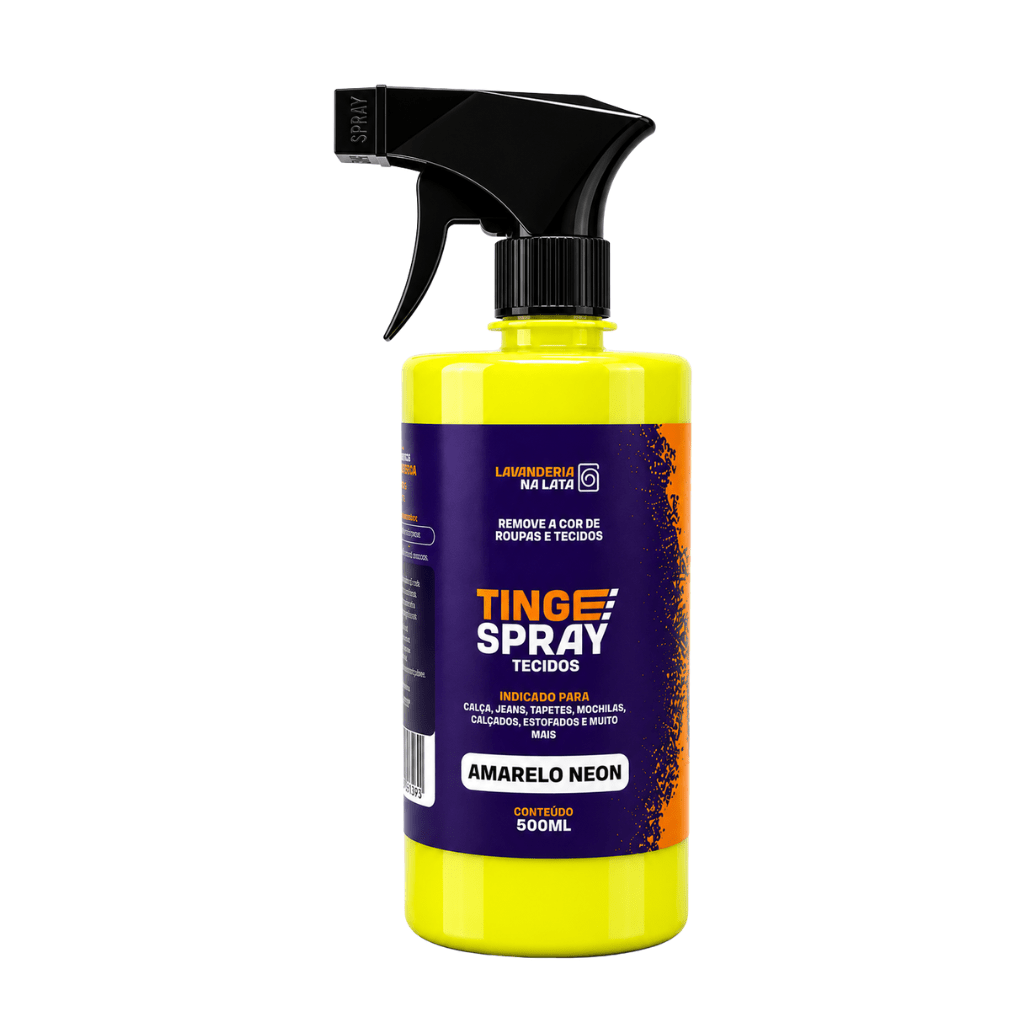 Tinta de Tecidos Roupas e Sofá - Tingespray Borrifador 500ml - Lavanderia Na Lata