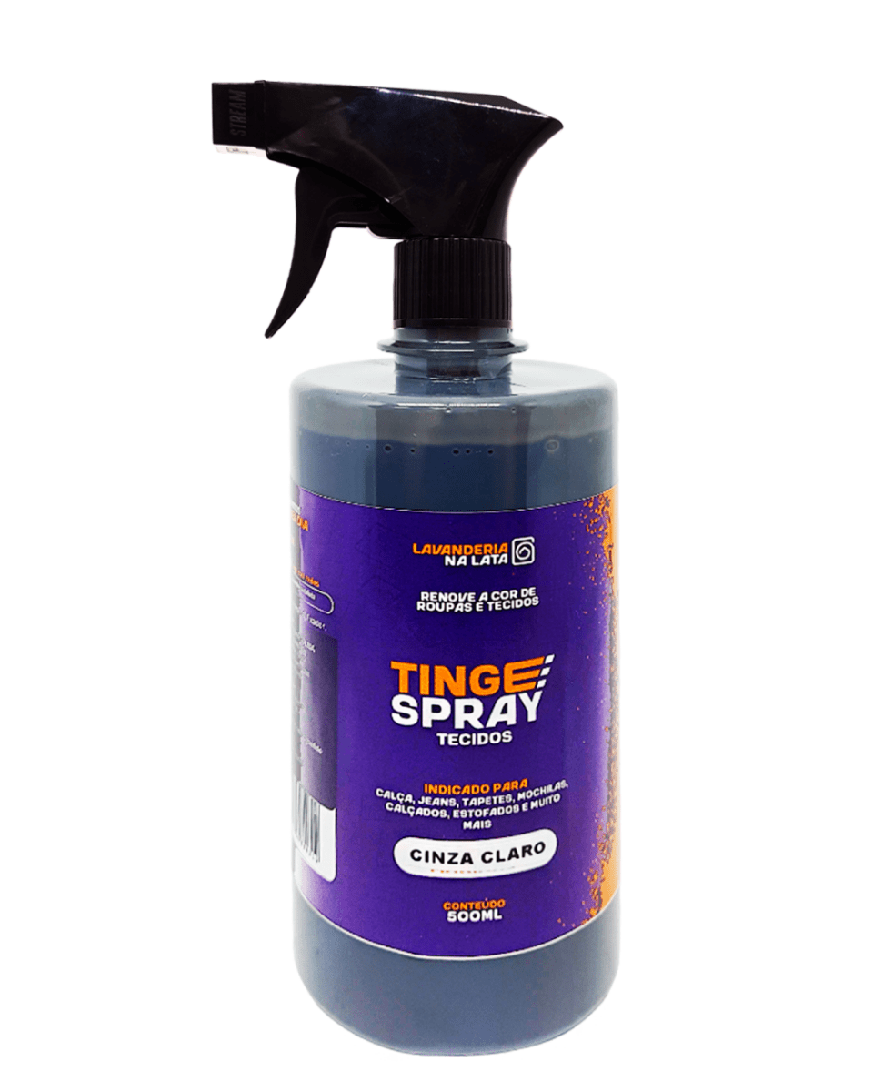 Tinta de Tecidos Roupas e Sofá - Tingespray Borrifador 500ml - Lavanderia Na Lata