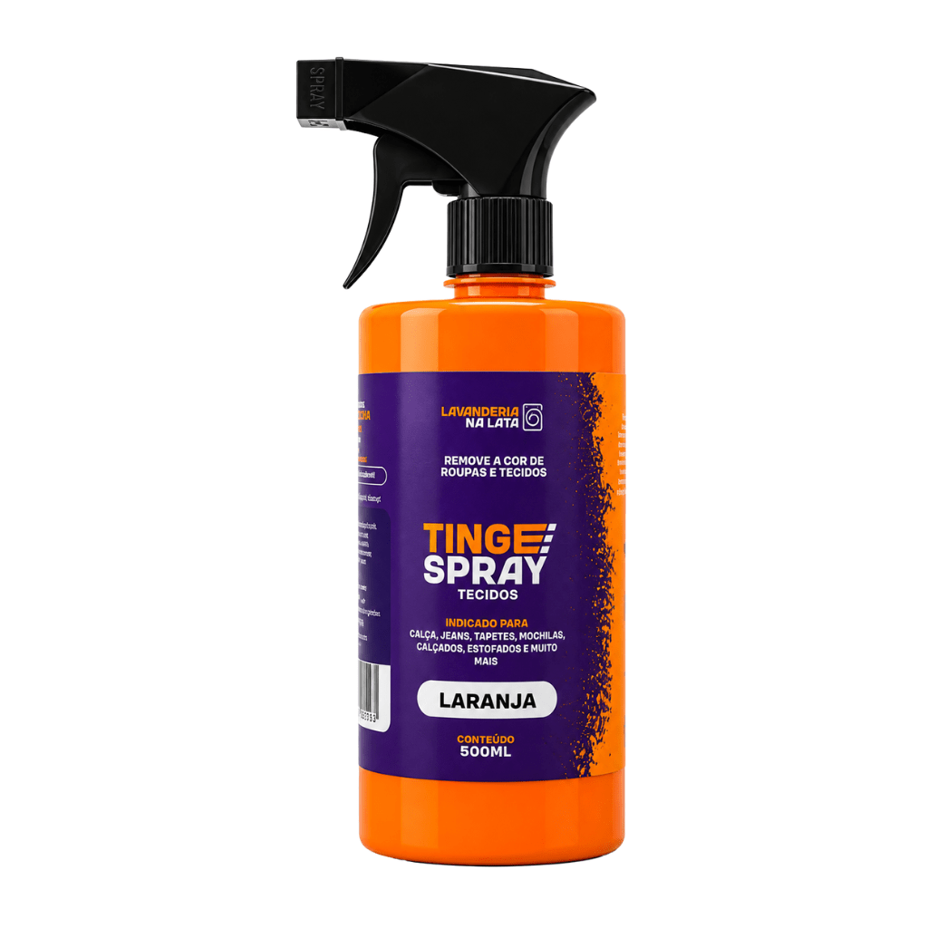 Tinta de Tecidos Roupas e Sofá - Tingespray Borrifador 500ml - Lavanderia Na Lata