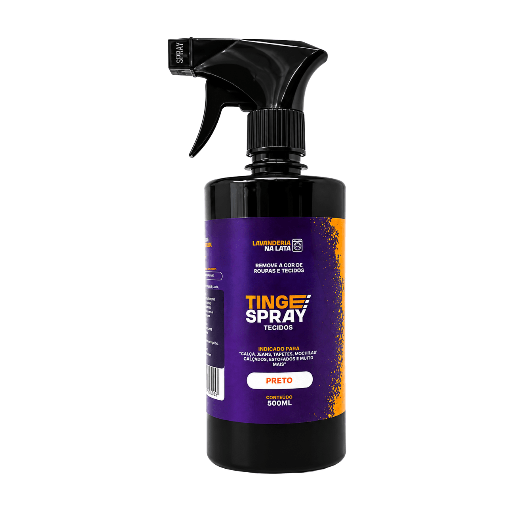 Tinta de Tecidos Roupas e Sofá - Tingespray Borrifador 500ml - Lavanderia Na Lata