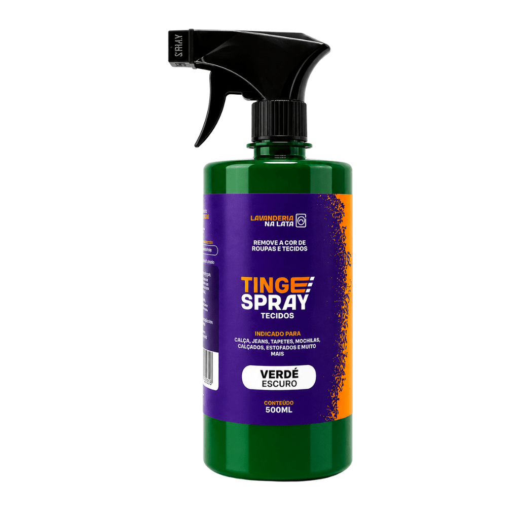 Tinta de Tecidos Roupas e Sofá - Tingespray Borrifador 500ml - Lavanderia Na Lata
