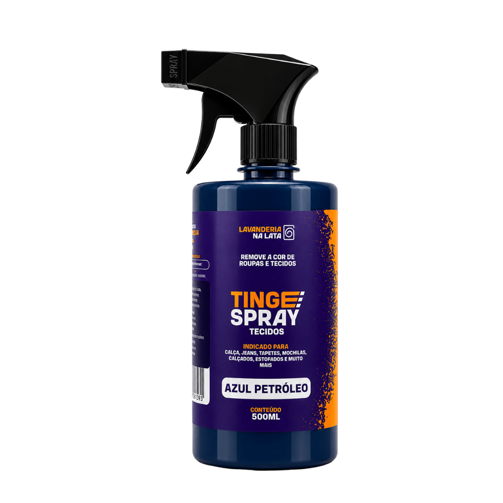Tinta de Tecidos Roupas e Sofá - Tingespray Borrifador 500ml - Lavanderia Na Lata