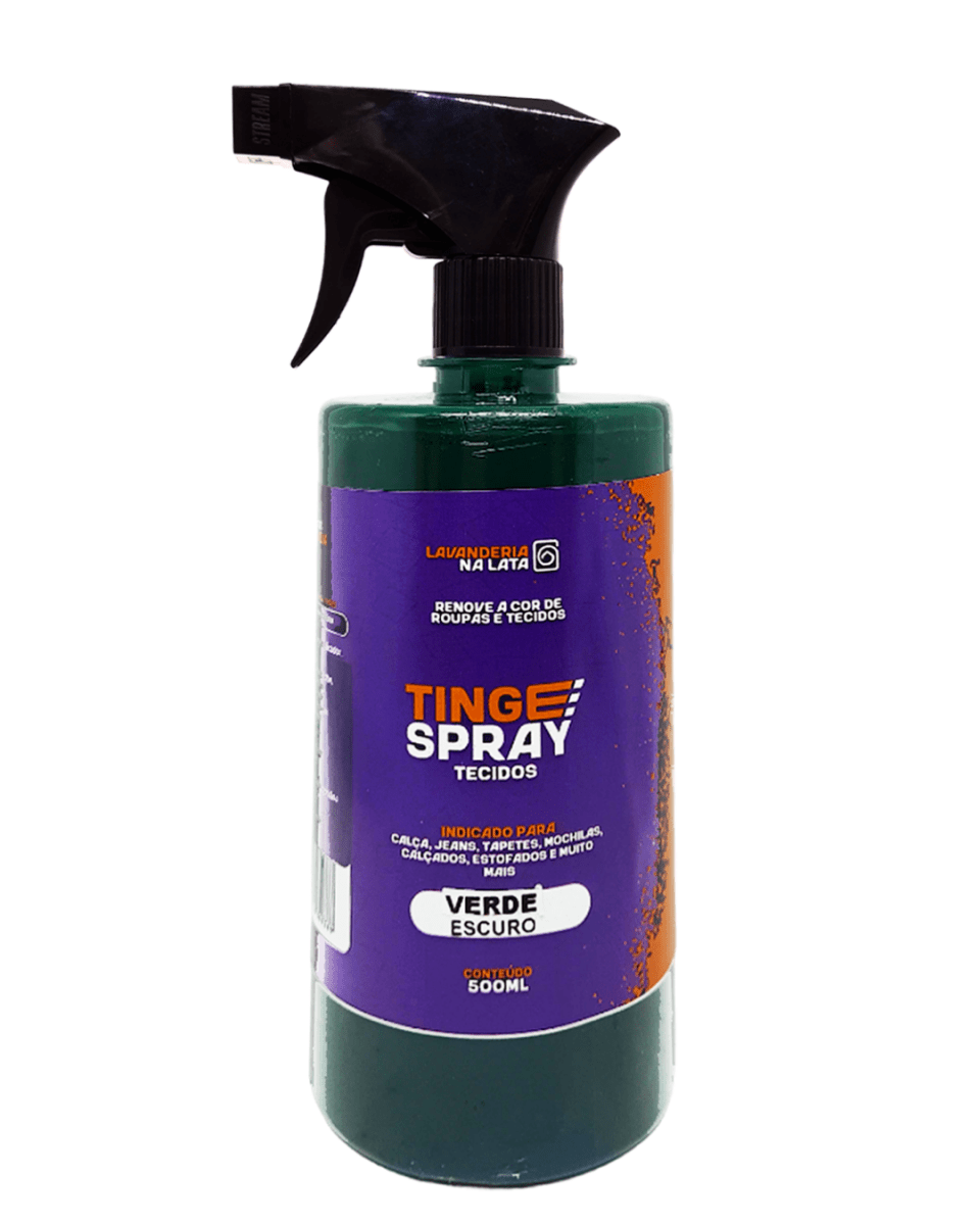 Tinta de Tecidos Roupas e Sofá - Tingespray Borrifador 500ml - Lavanderia Na Lata
