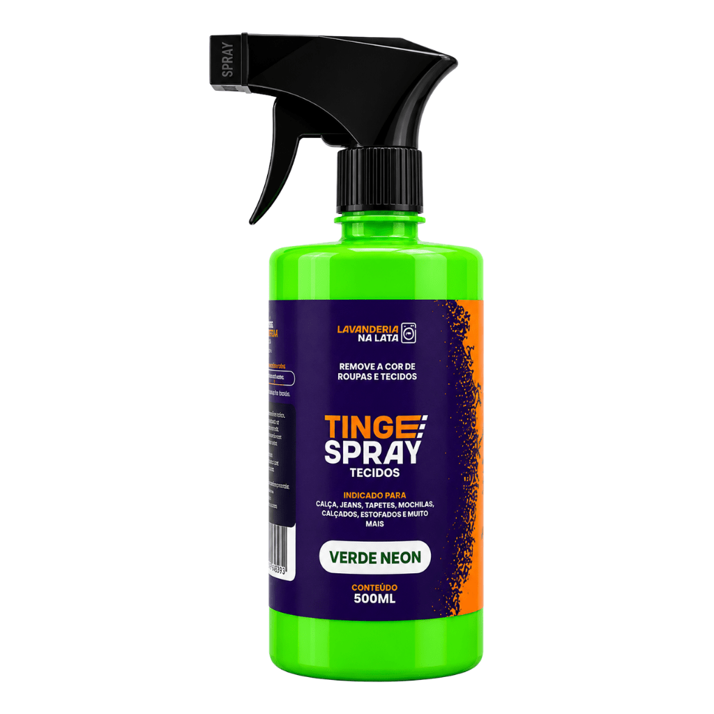 Tinta de Tecidos Roupas e Sofá - Tingespray Borrifador 500ml - Lavanderia Na Lata
