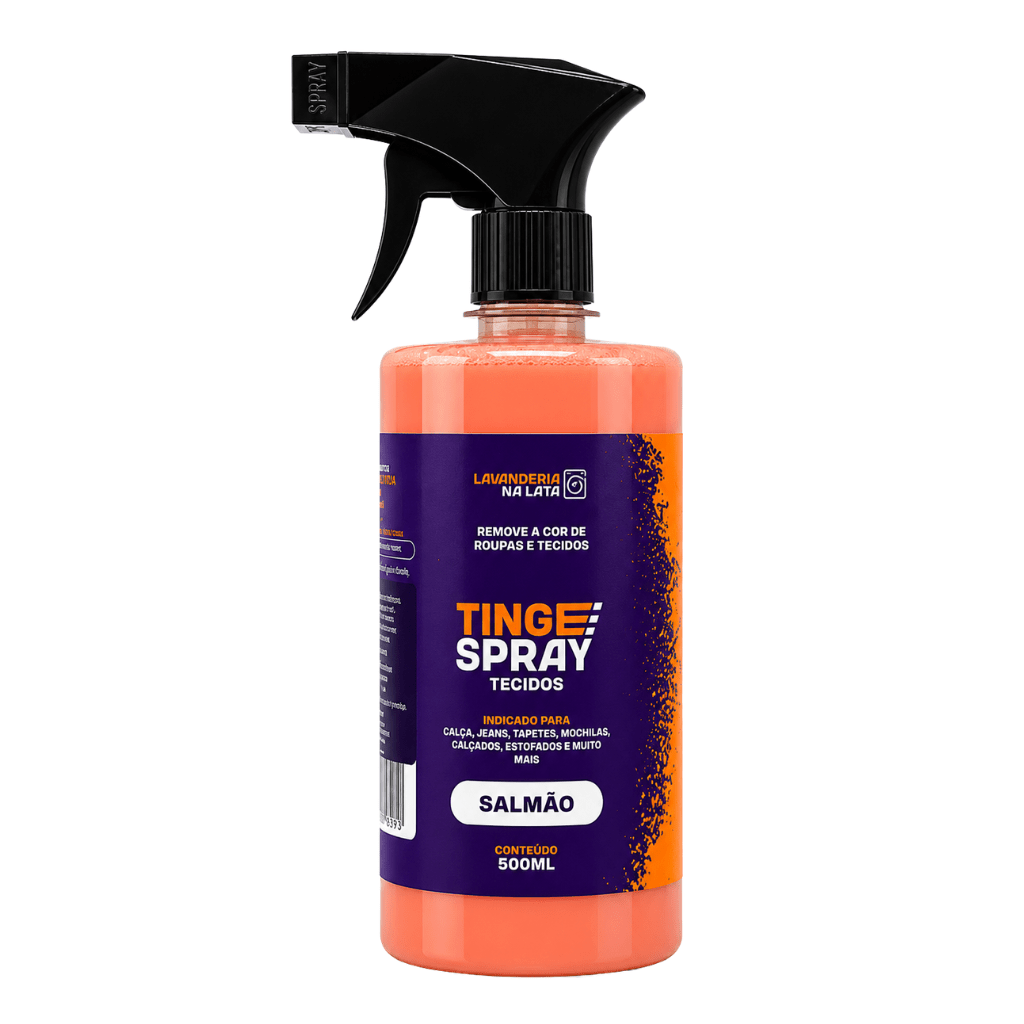 Tinta de Tecidos Roupas e Sofá - Tingespray Borrifador 500ml - Lavanderia Na Lata