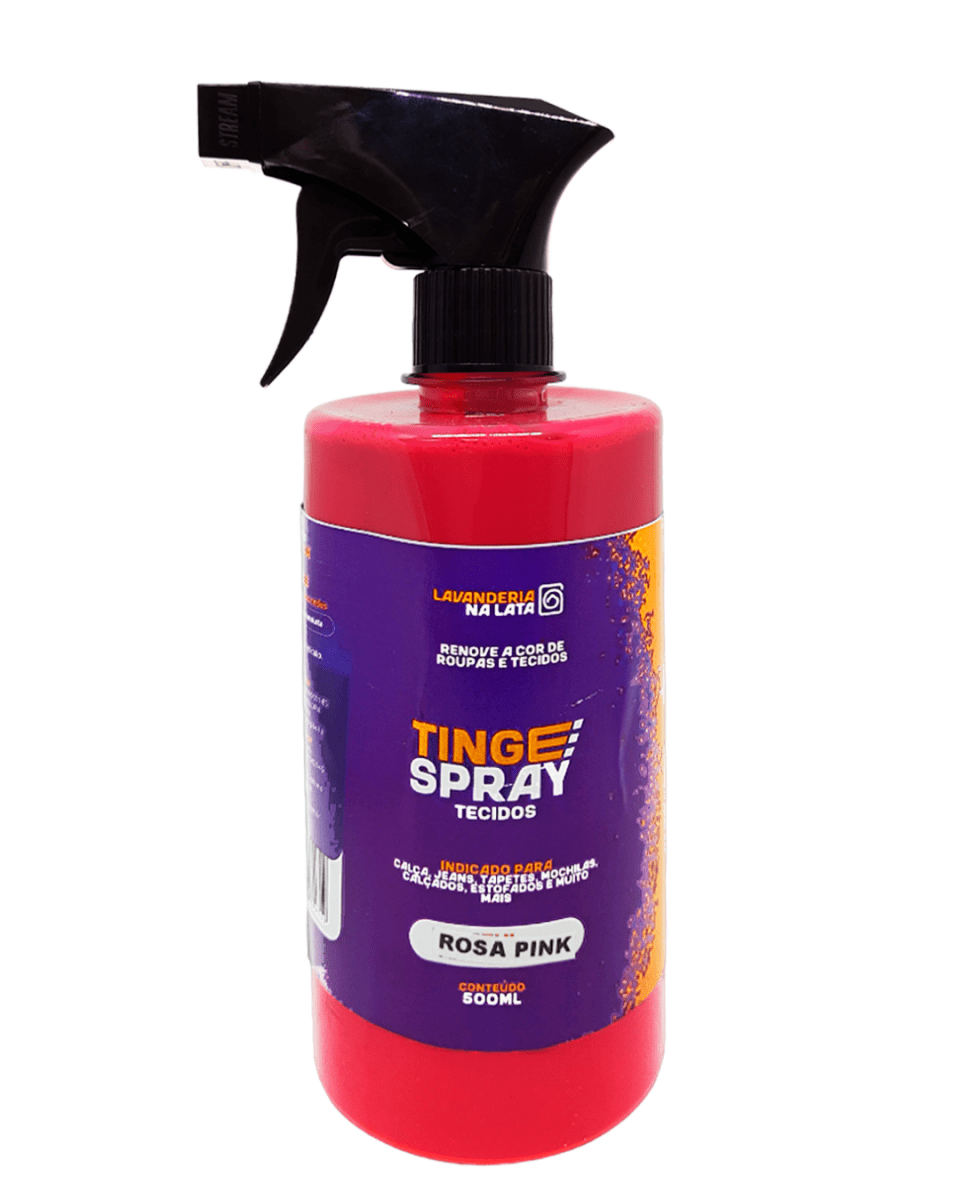 Tinta de Tecidos Roupas e Sofá - Tingespray Borrifador 500ml - Lavanderia Na Lata