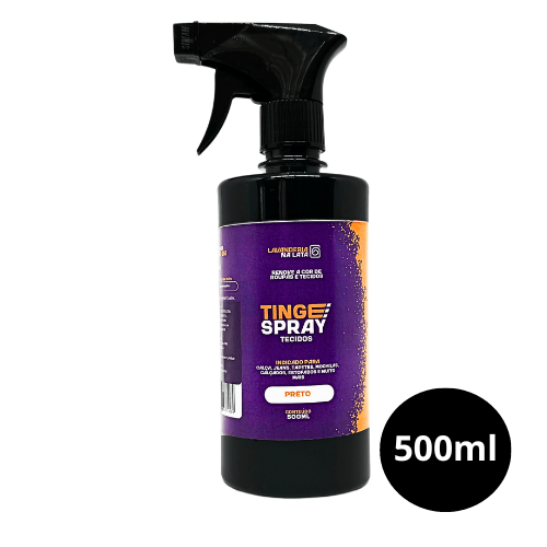 Tinta de Tecidos Roupas e Sofá - Tingespray Borrifador 500ml - Lavanderia Na Lata