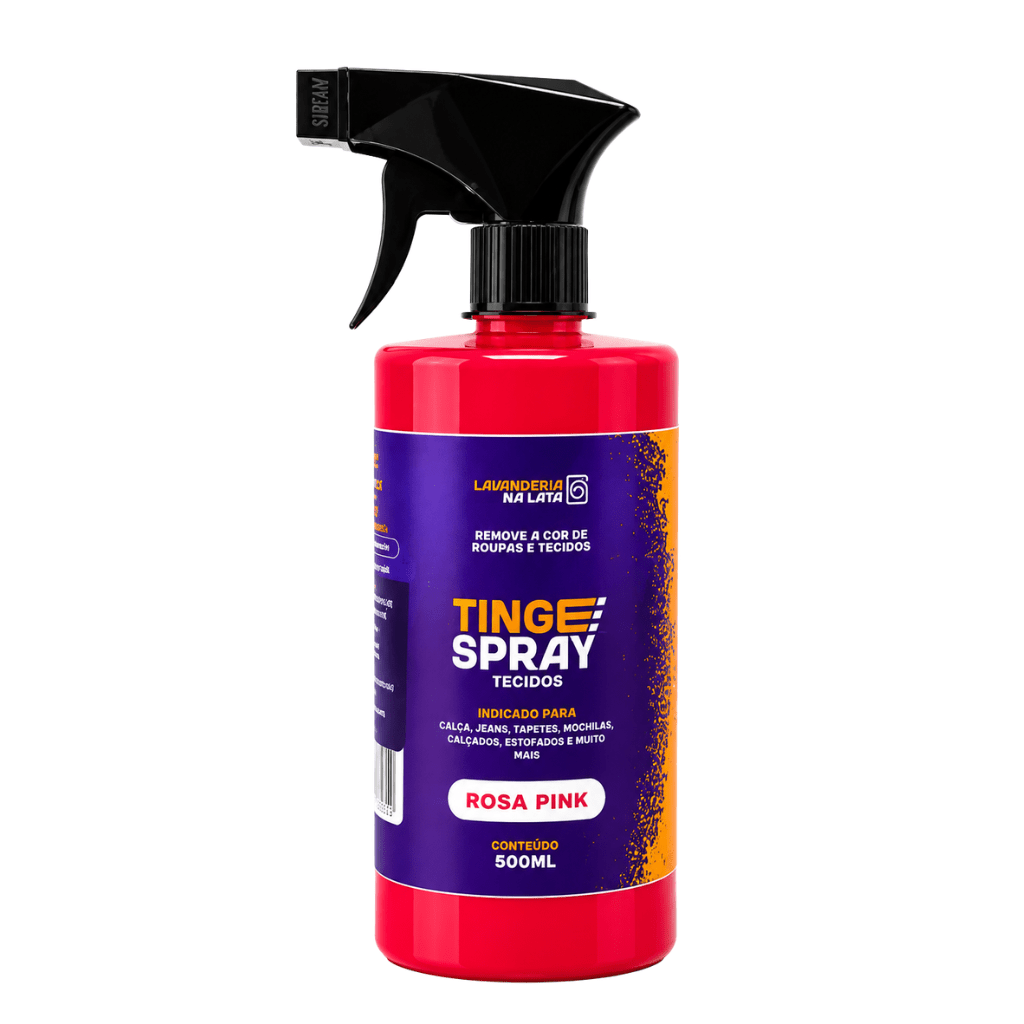 Tinta de Tecidos Roupas e Sofá - Tingespray Borrifador 500ml - Lavanderia Na Lata