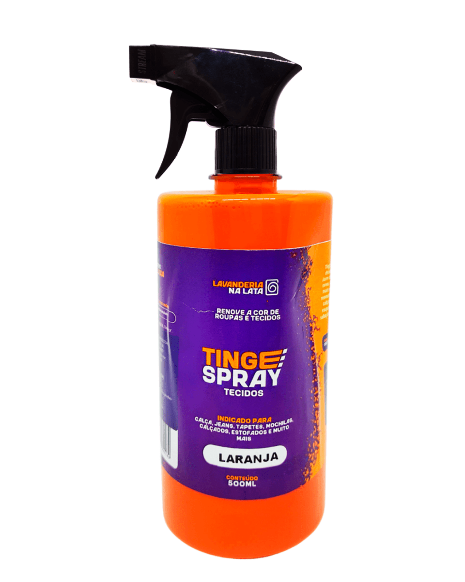 Tinta de Tecidos Roupas e Sofá - Tingespray Borrifador 500ml - Lavanderia Na Lata