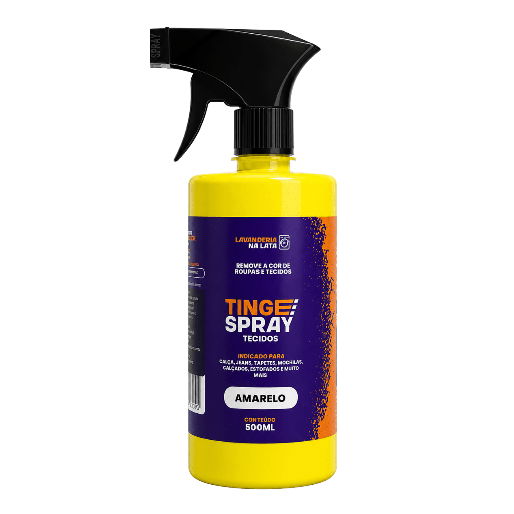 Tinta de Tecidos Roupas e Sofá - Tingespray Borrifador 500ml - Lavanderia Na Lata