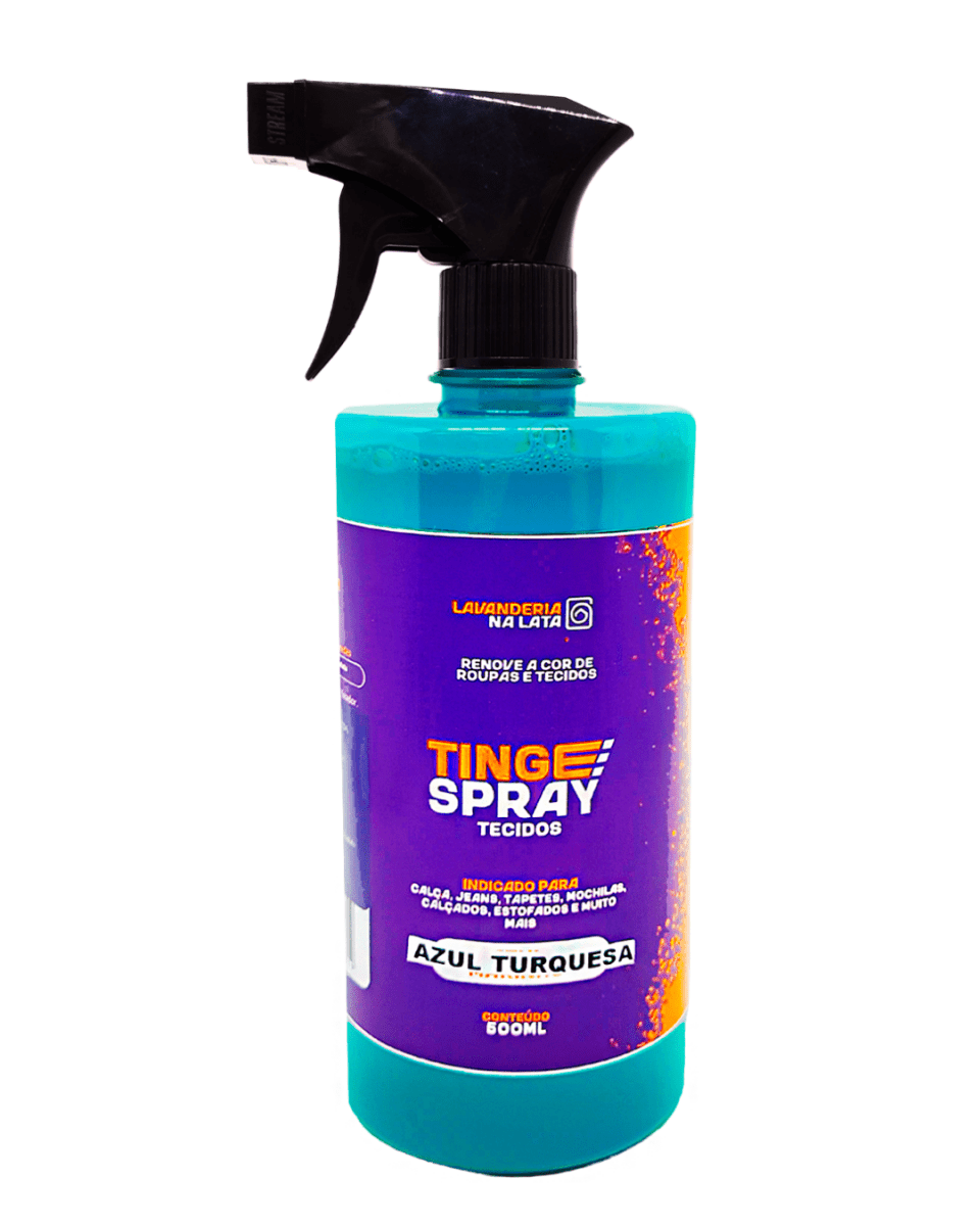 Tinta de Tecidos Roupas e Sofá - Tingespray Borrifador 500ml - Lavanderia Na Lata