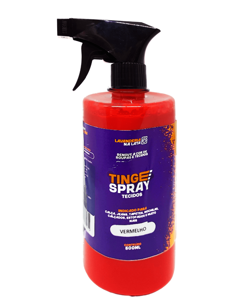 Tinta de Tecidos Roupas e Sofá - Tingespray Borrifador 500ml - Lavanderia Na Lata
