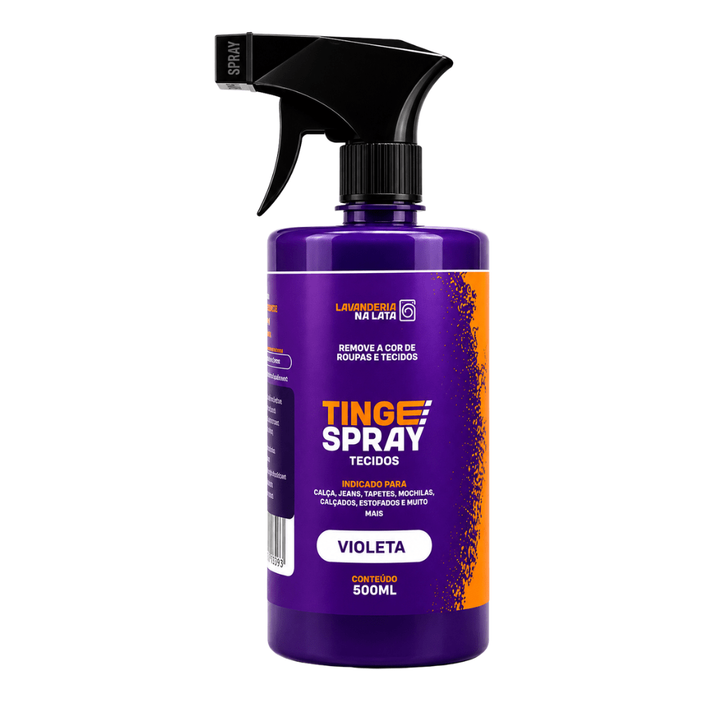 Tinta de Tecidos Roupas e Sofá - Tingespray Borrifador 500ml - Lavanderia Na Lata
