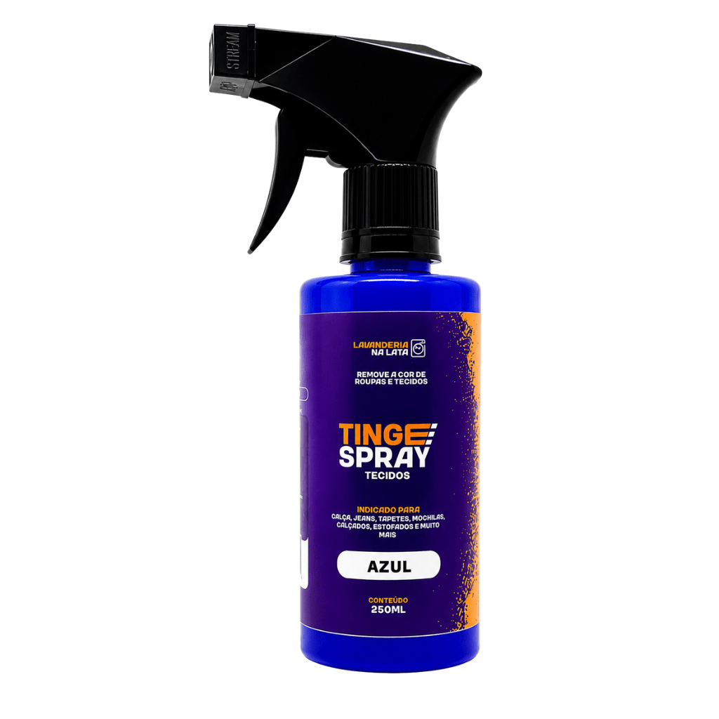 Tinta de Tecidos Roupas Estofados Carpetes - Tingespray Borrifador 250Ml - Lavanderia Na Lata