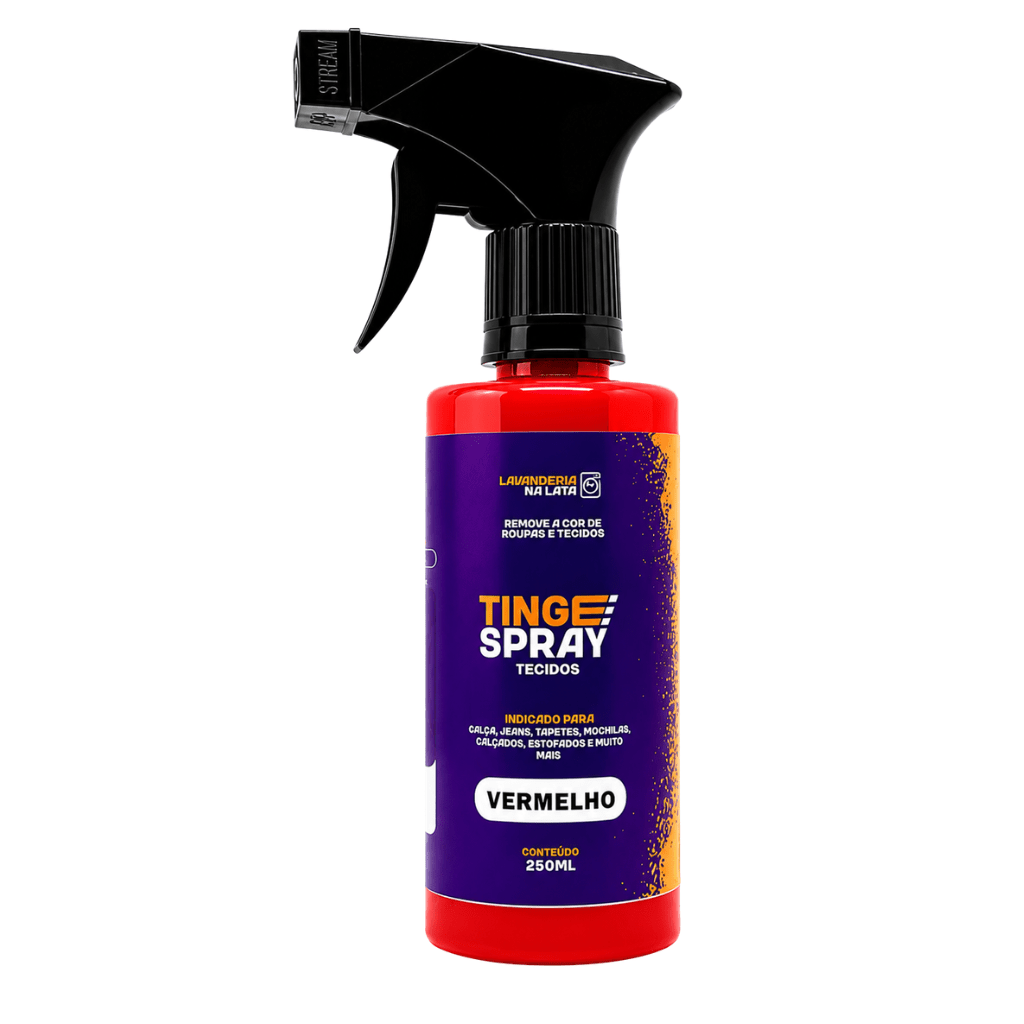 Tinta de Tecidos Roupas Estofados Carpetes - Tingespray Borrifador 250Ml - Lavanderia Na Lata
