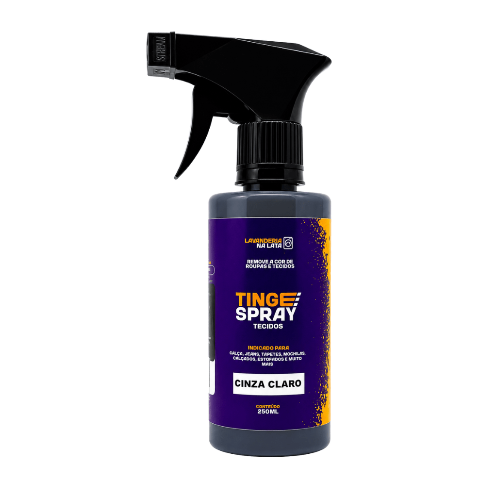 Tinta de Tecidos Roupas Estofados Carpetes - Tingespray Borrifador 250Ml - Lavanderia Na Lata