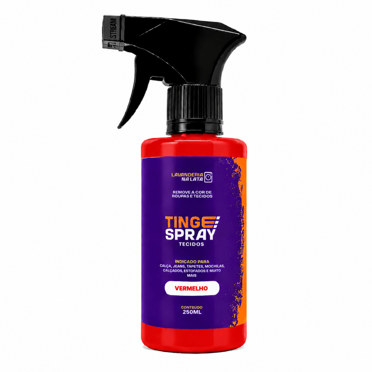 Tinta de Tecidos Roupas Estofados Carpetes - Tingespray Borrifador 250Ml - Lavanderia Na Lata