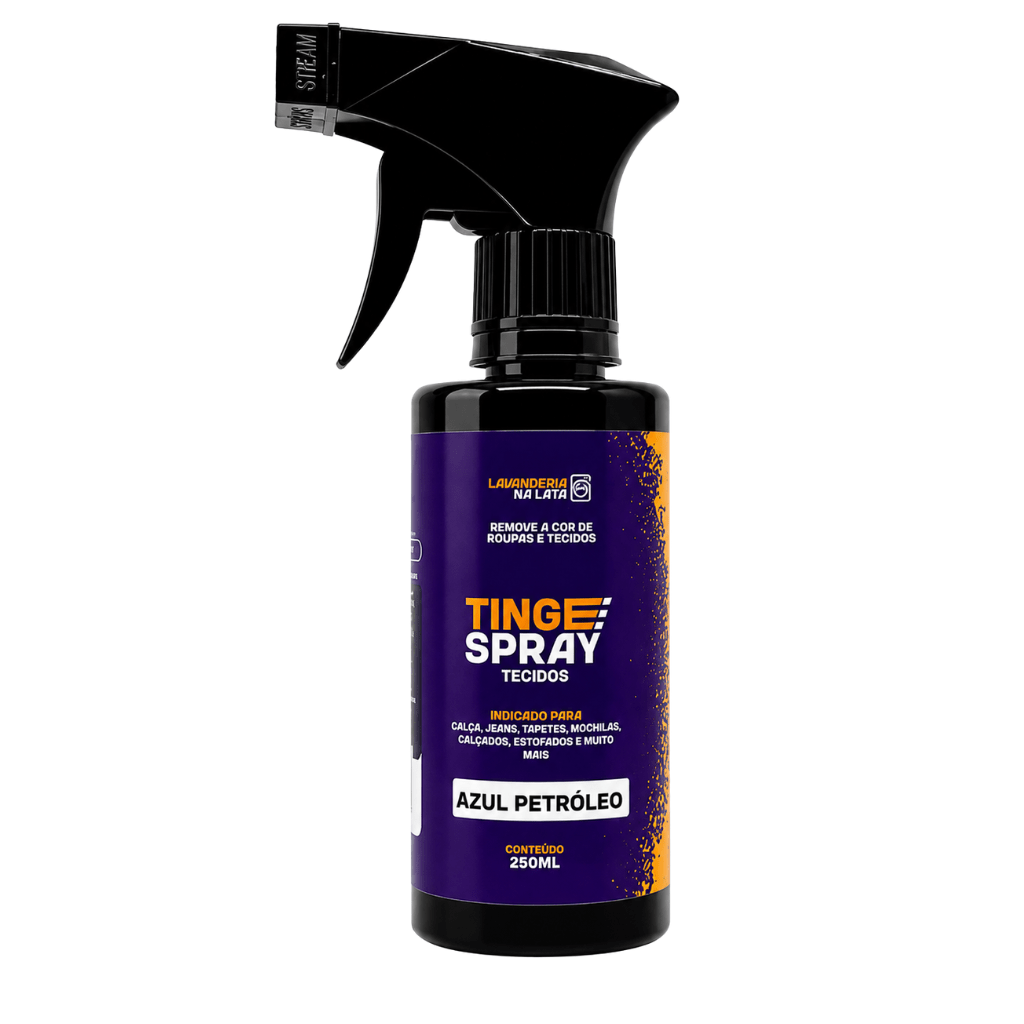 Tinta de Tecidos Roupas Estofados Carpetes - Tingespray Borrifador 250Ml - Lavanderia Na Lata