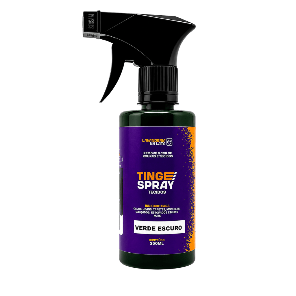 Tinta de Tecidos Roupas Estofados Carpetes - Tingespray Borrifador 250Ml - Lavanderia Na Lata