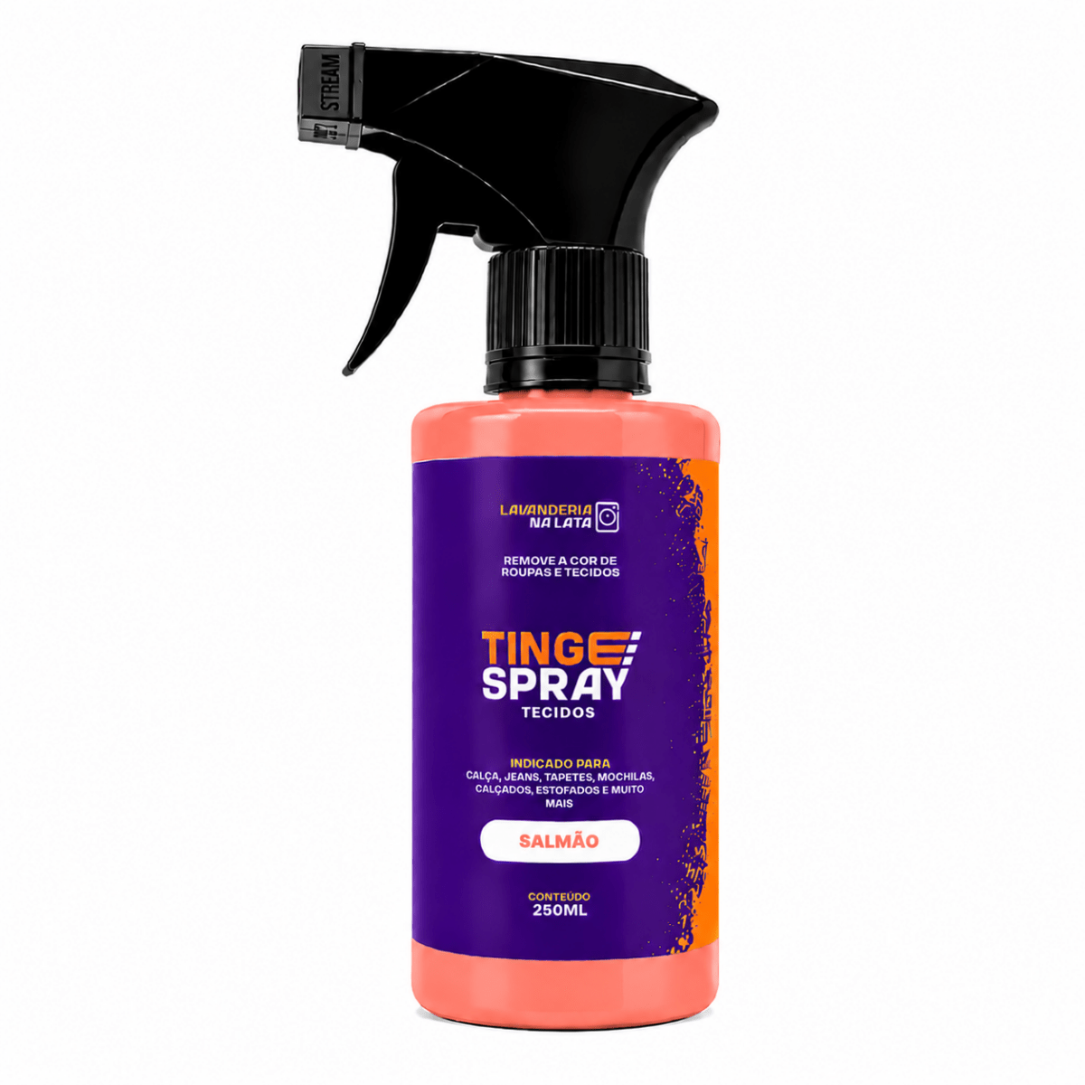 Tinta de Tecidos Roupas Estofados Carpetes - Tingespray Borrifador 250Ml - Lavanderia Na Lata