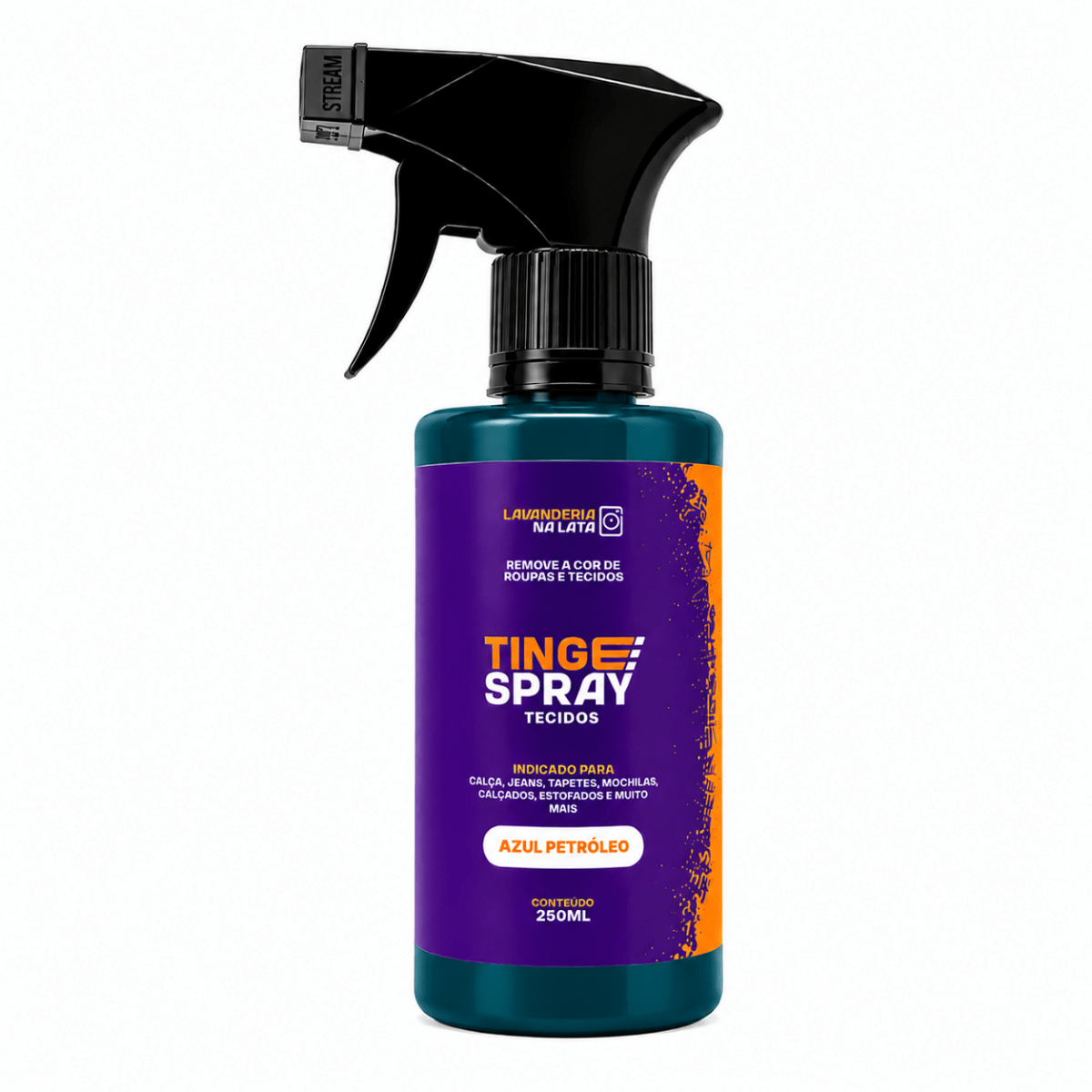 Tinta de Tecidos Roupas Estofados Carpetes - Tingespray Borrifador 250Ml - Lavanderia Na Lata