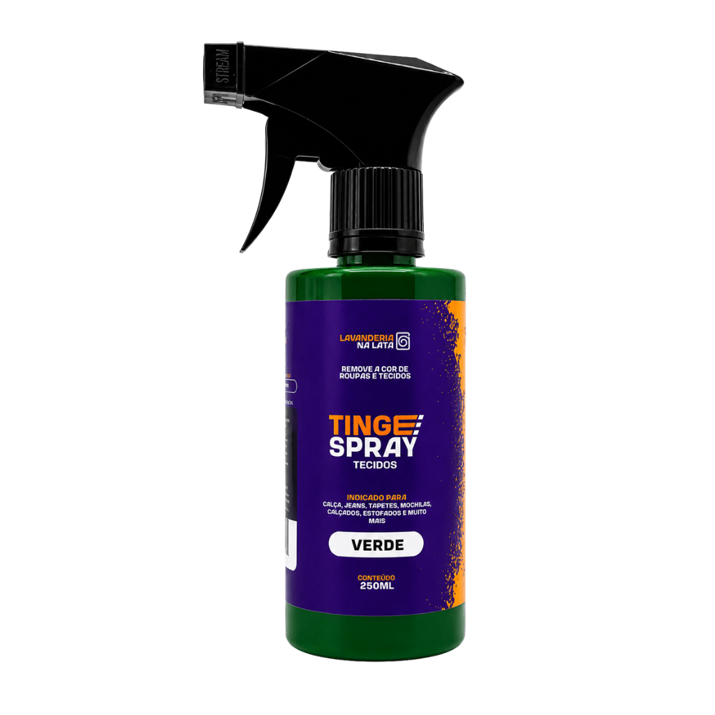 Tinta de Tecidos Roupas Estofados Carpetes - Tingespray Borrifador 250Ml - Lavanderia Na Lata
