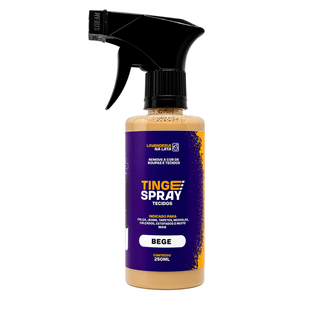 Tinta de Tecidos Roupas Estofados Carpetes - Tingespray Borrifador 250Ml - Lavanderia Na Lata