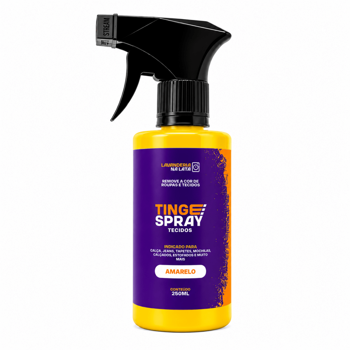Tinta de Tecidos Roupas Estofados Carpetes - Tingespray Borrifador 250Ml - Lavanderia Na Lata