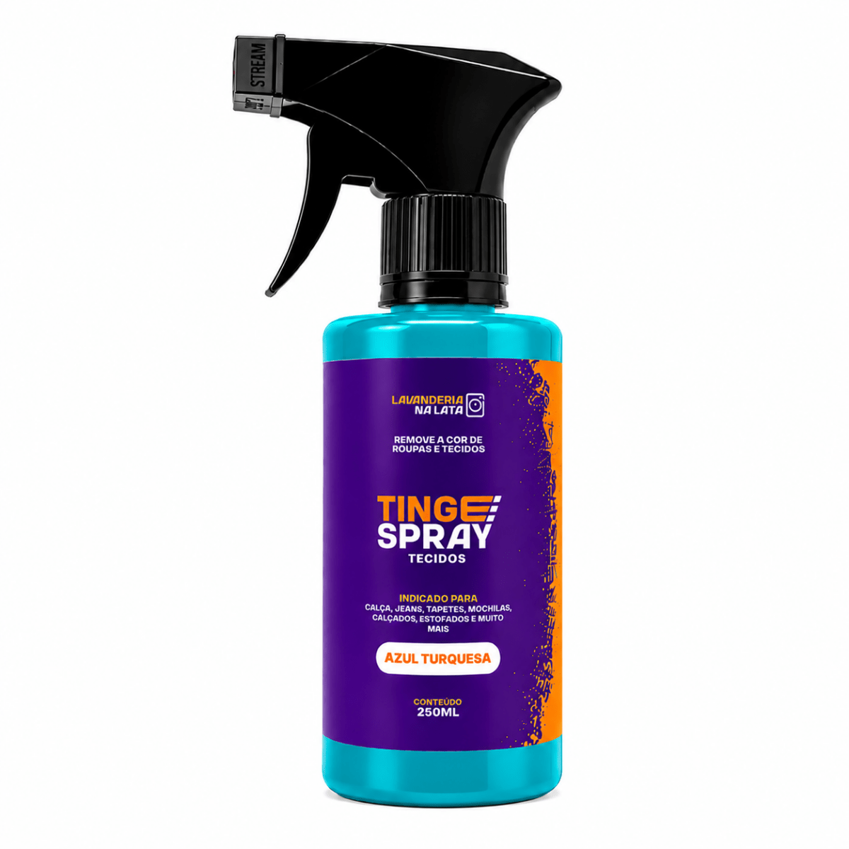 Tinta de Tecidos Roupas Estofados Carpetes - Tingespray Borrifador 250Ml - Lavanderia Na Lata