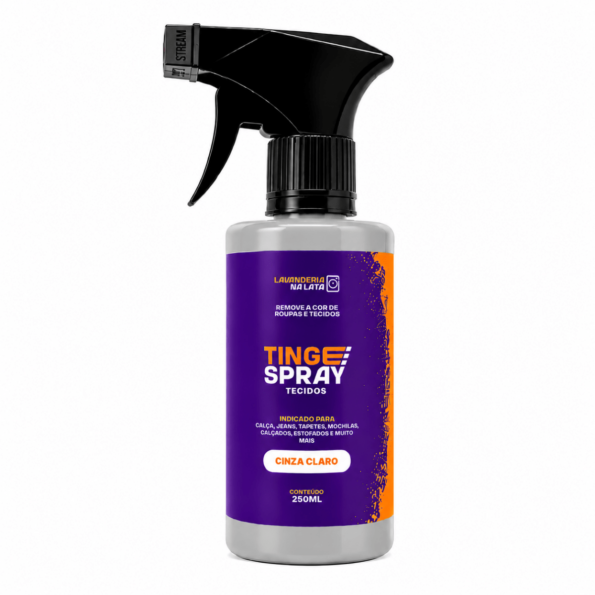 Tinta de Tecidos Roupas Estofados Carpetes - Tingespray Borrifador 250Ml - Lavanderia Na Lata