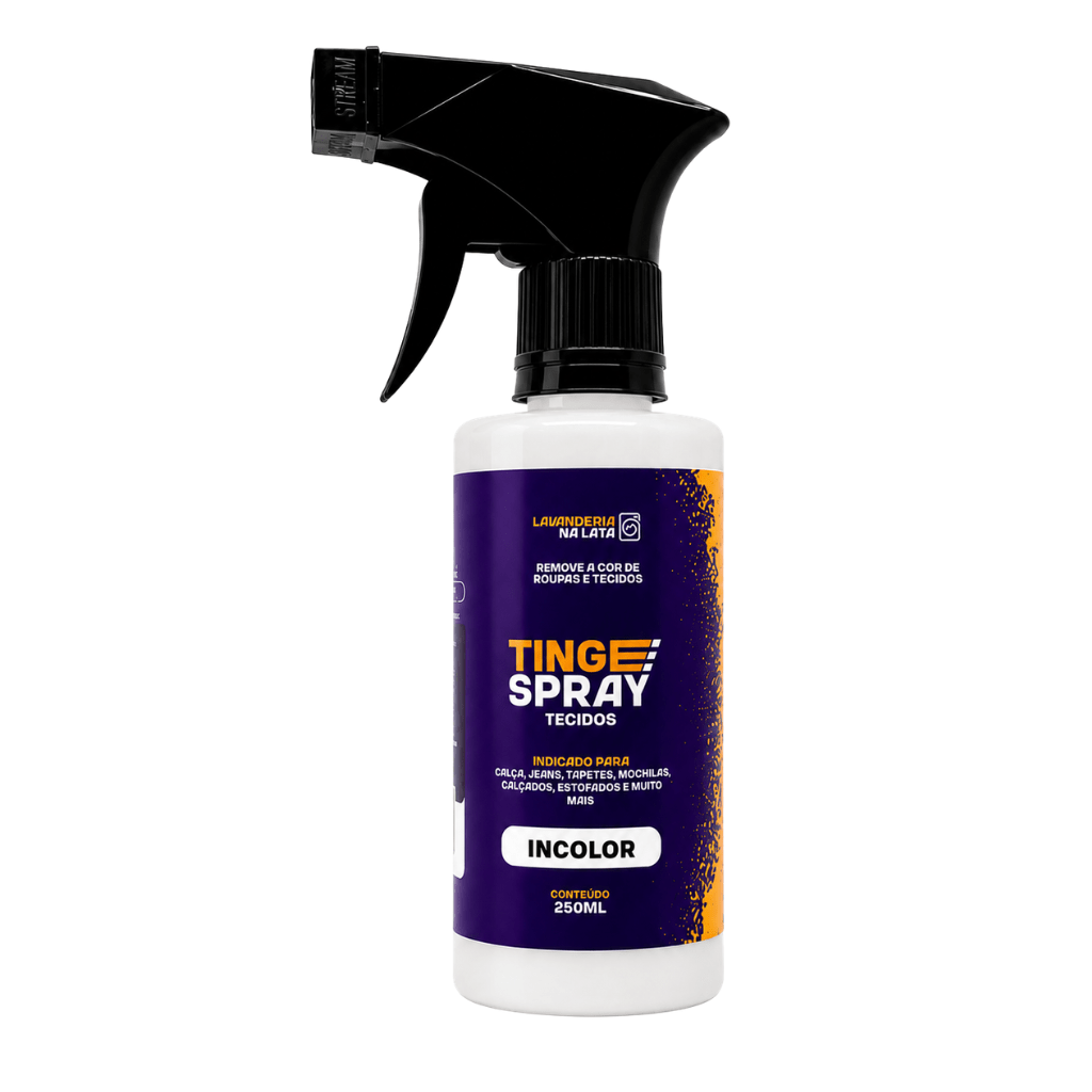 Tinta de Tecidos Roupas Estofados Carpetes - Tingespray Borrifador 250Ml - Lavanderia Na Lata