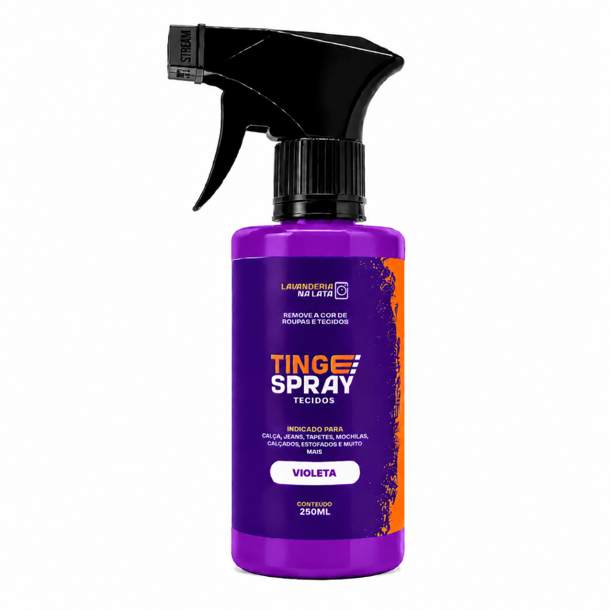 Tinta de Tecidos Roupas Estofados Carpetes - Tingespray Borrifador 250Ml - Lavanderia Na Lata